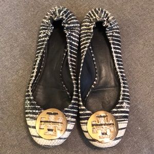 Used Tory burch striped flats